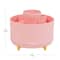 Mind Reader Rotating Pen Cup, 5-Compartment Accessory Holder for Desk Supplies, Pink
